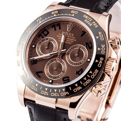 rolex daytona rose gold leather strap